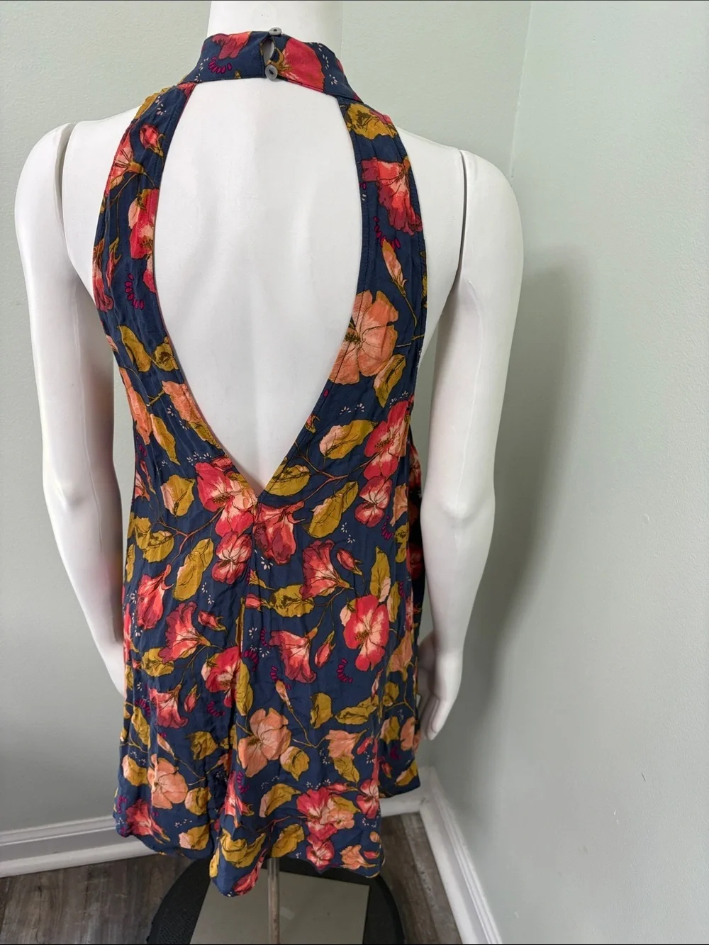 Intimately Free People Beaux Mock Neck Floral Slip Dress XS